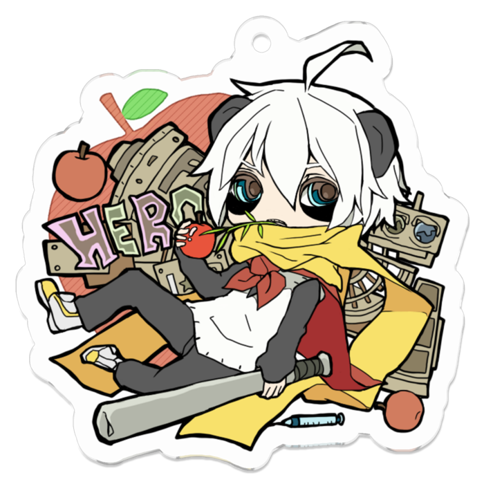 パンダさんアクリルキーホルダー - 50 x 50 (mm)