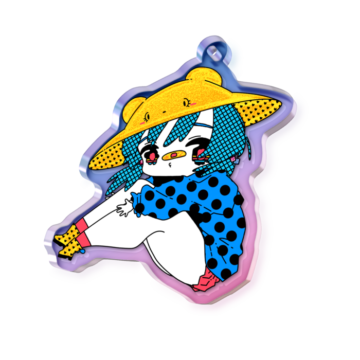 オーロラアクリルキーホルダー - 50 × 50mm