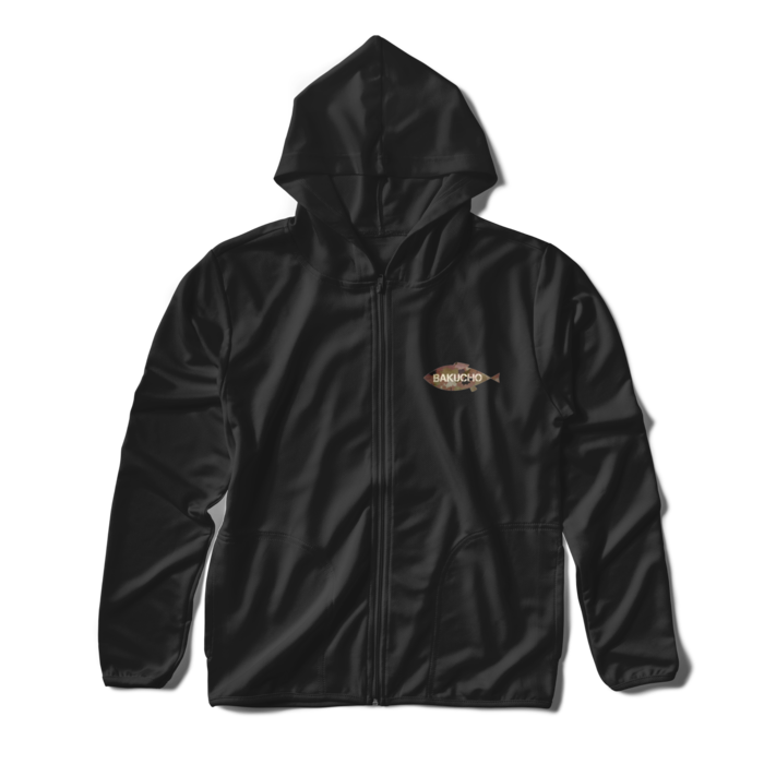 お魚ロゴパーカー - S - ブラック