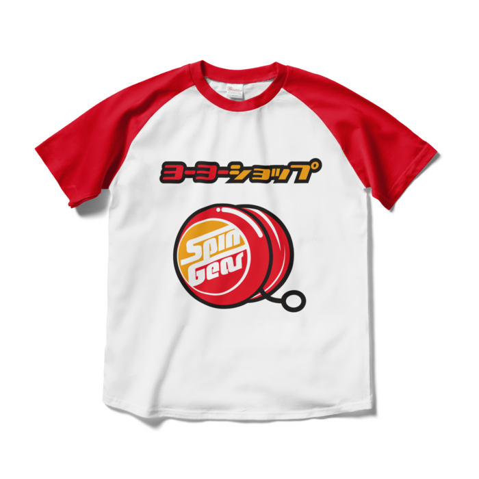 ラグランTシャツ - M - ホワイト×レッド
