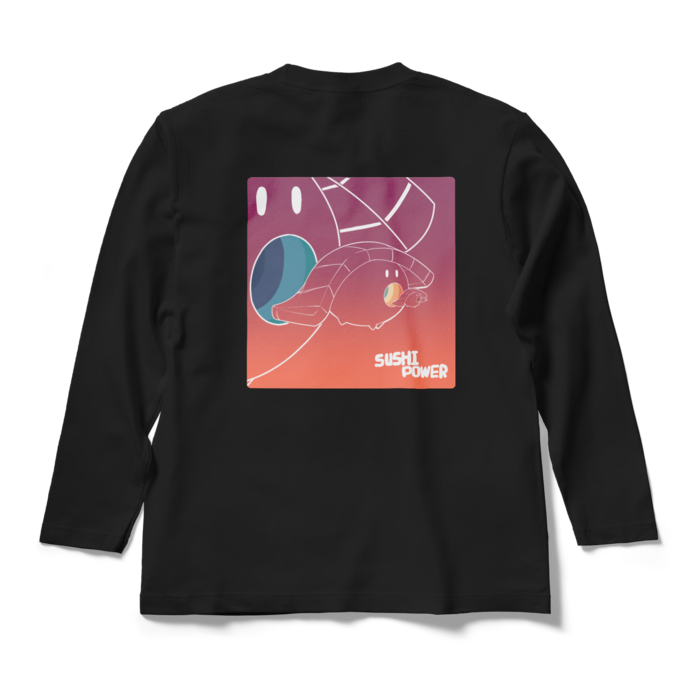 ロングスリーブTシャツ - M - ブラック　背面