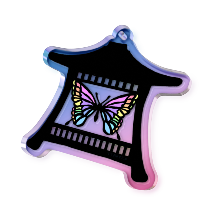 オーロラアクリルキーホルダー - 50 × 50mm