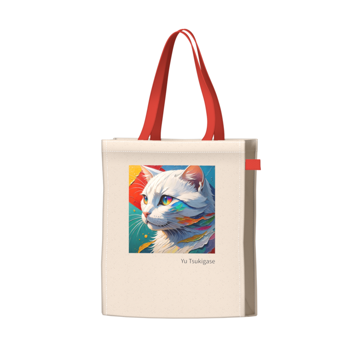 ツートンカラーバッグ - レッド - W34 × H41 × D14cm