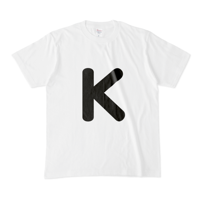 「K」(大文字)Tシャツ - M - 白