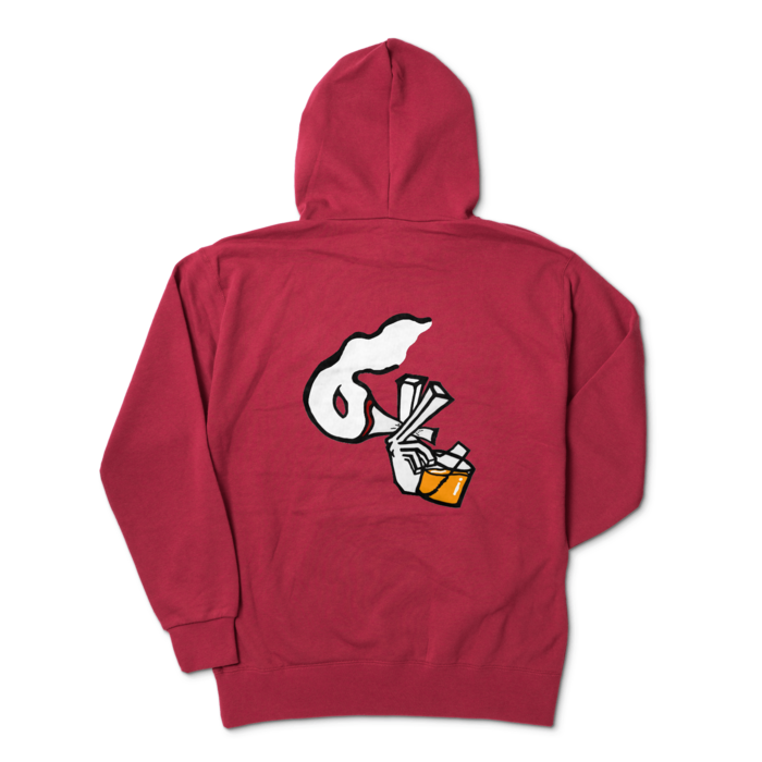 ジップパーカー - XL - バーガンディ