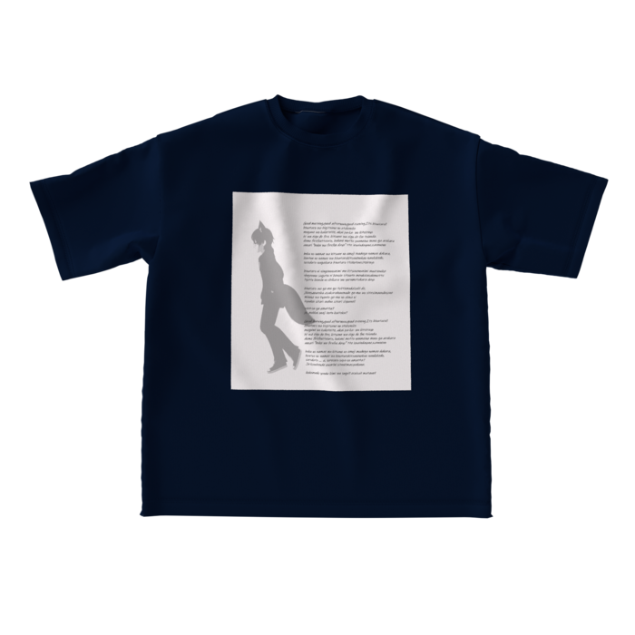 ビッグシルエットTシャツ - L - ネイビー