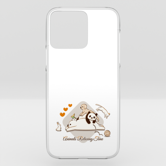 クリアiPhoneケース　白色　iPhone 14ProMax