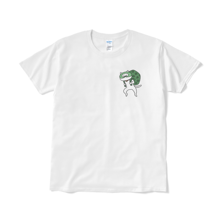 こそ泥ねこ（小プリント／カラー）Tシャツ - L - ホワイト