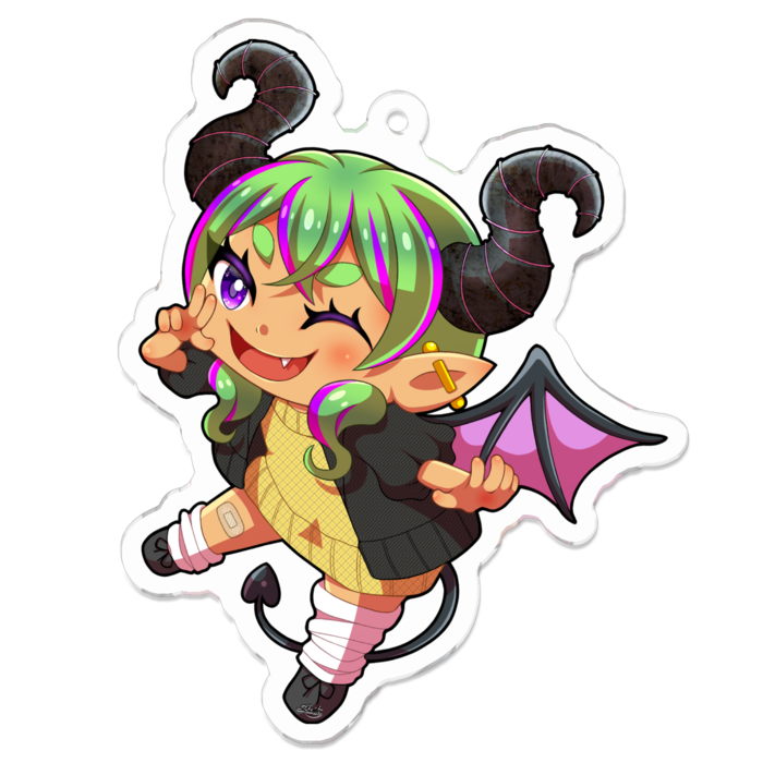 アクキー【悪魔ちゃん】 - 70 x 70 (mm)