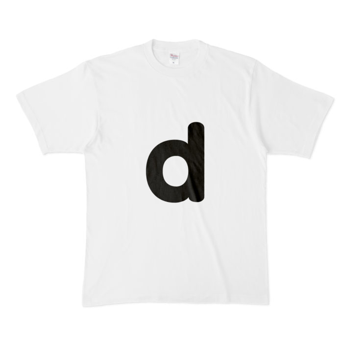 「d」（小文字）Tシャツ - XL - 白