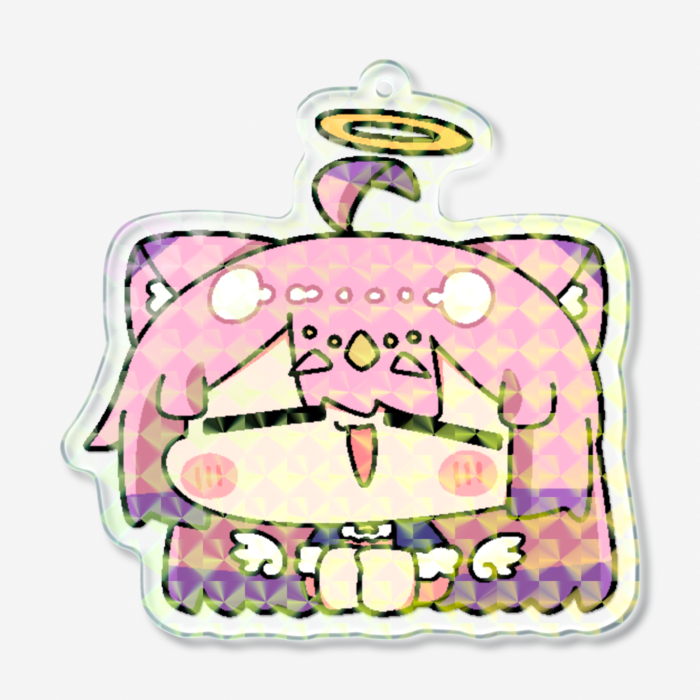 昇天ホログラムアクリルキーホルダー - 70 × 70mm