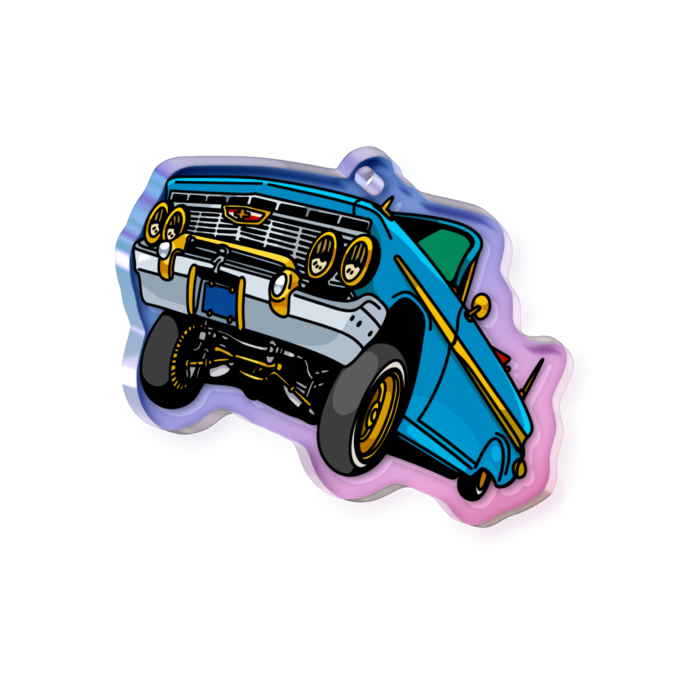 オーロラアクリルキーホルダー - 50 × 50mm