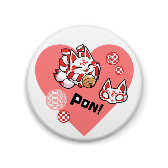 PONえと民缶バッジ - 57mm