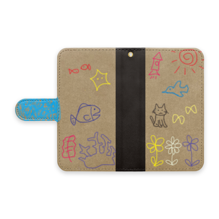 手帳型Androidケース - S - ストラップ穴 あり