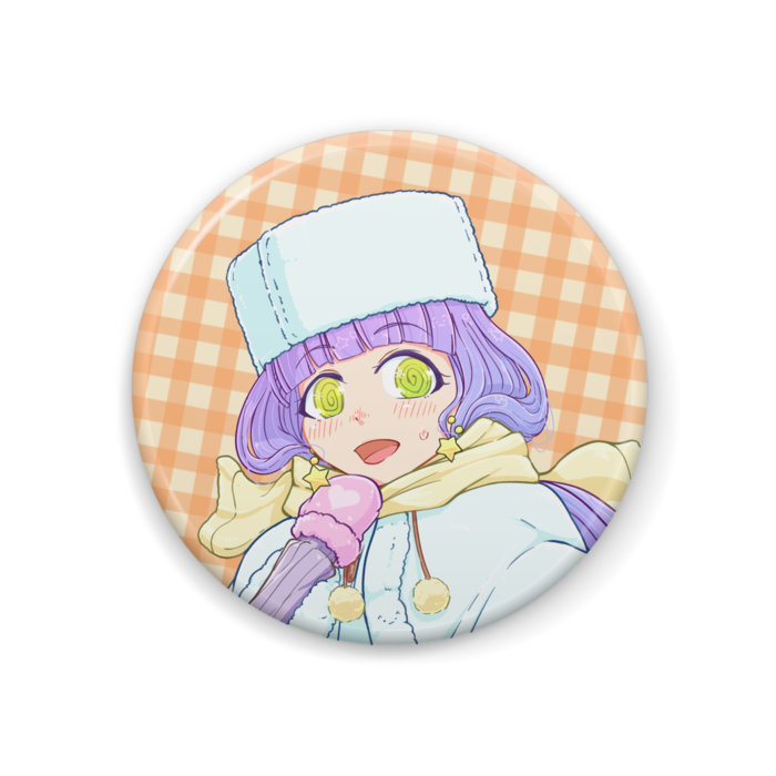 白ぽんこ缶バッジ - 44mm(1)