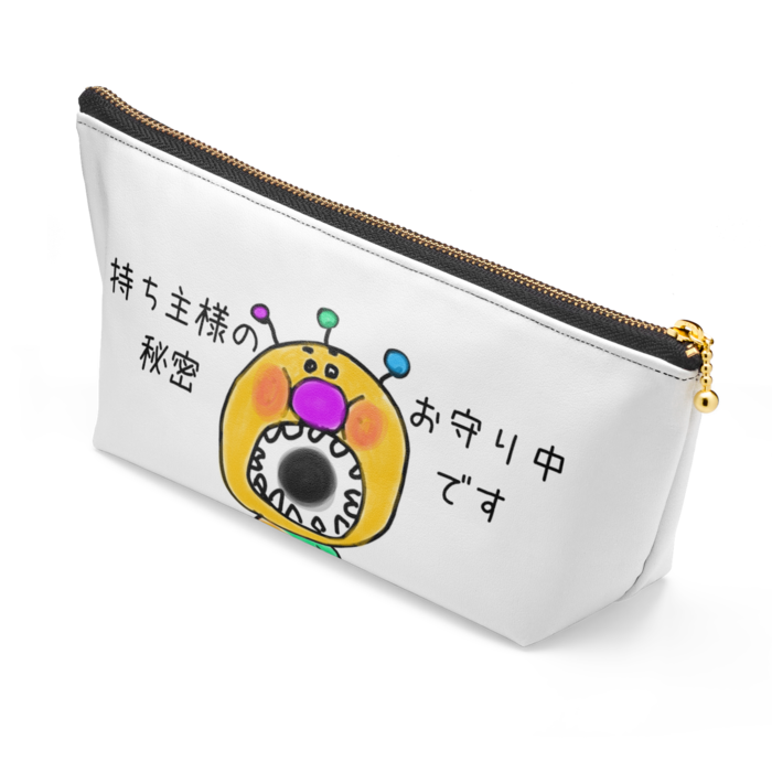 ポーチ - 長さ21.5cm / 高さ10cm - ブラック