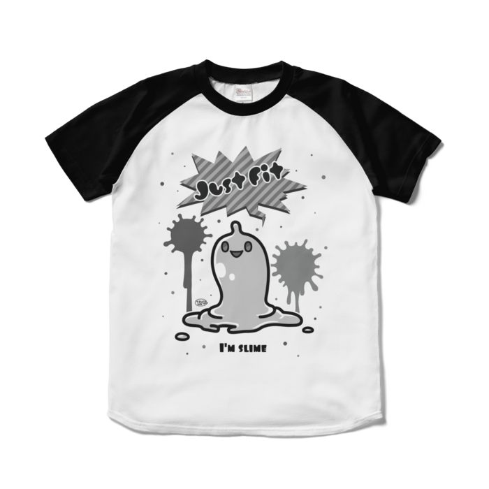 ラグラン（白×黒）　S