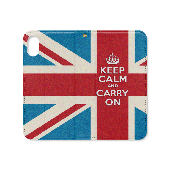 手帳型iPhoneケース（ベルトなし） - iPhone XS / X - ストラップ穴 あり