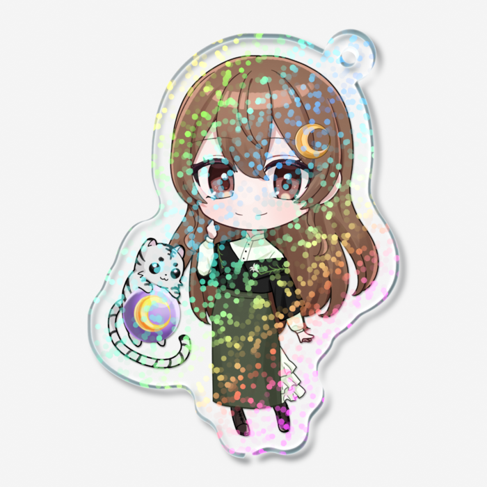 ホログラムアクリルキーホルダー - 50 × 50mm
