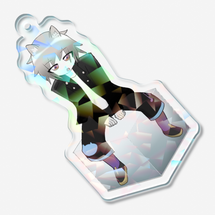 ホログラムアクリルキーホルダー - 50 × 50mm