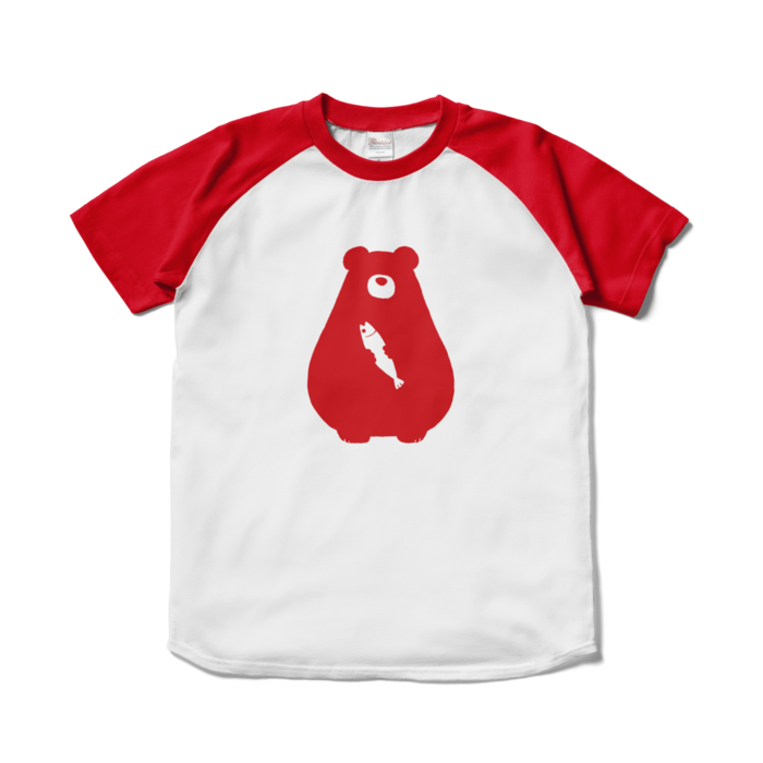ラグランTシャツ - S - ホワイト×レッド
