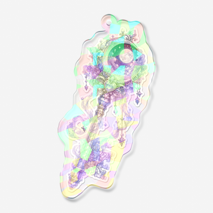 ホログラムアクリルキーホルダー - 70 × 70mm
