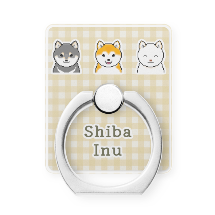 [ベージュ] 柴犬スマホリング/[Beige] Shiba Inu Phone Ring