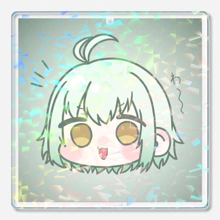 ホログラムアクリルキーホルダー - 70 × 70mm