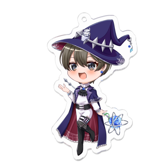 アクリルキーホルダー（笑顔） - 70 x 70 (mm)