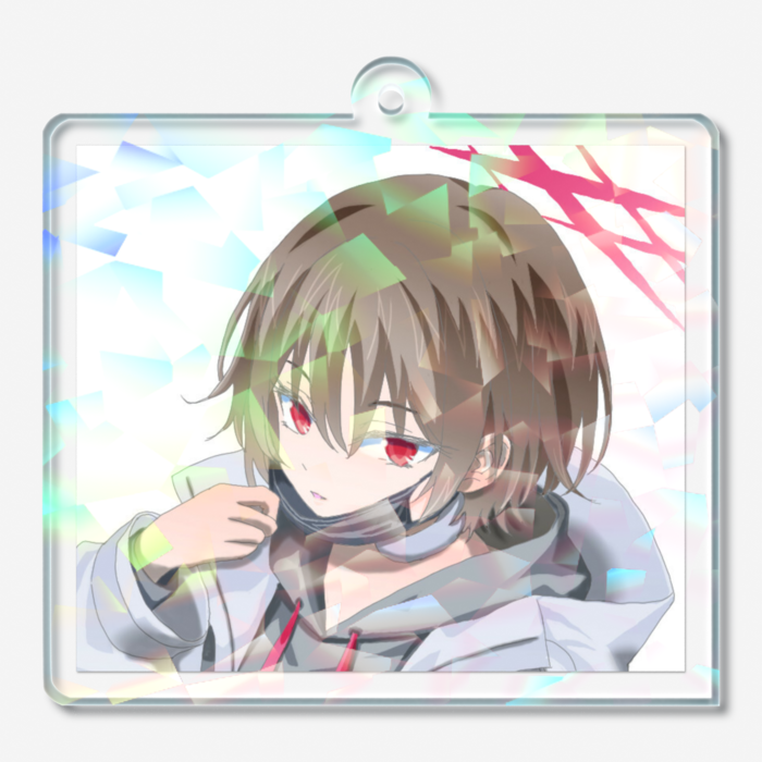 ホログラムアクリルキーホルダー - 50 × 50mm
