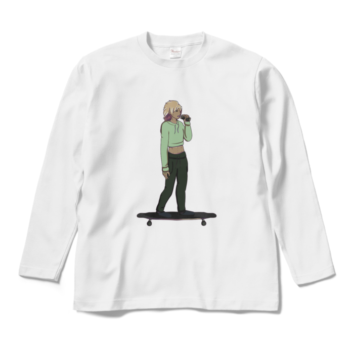 ロングスリーブTシャツ - M - ホワイト　背景なし