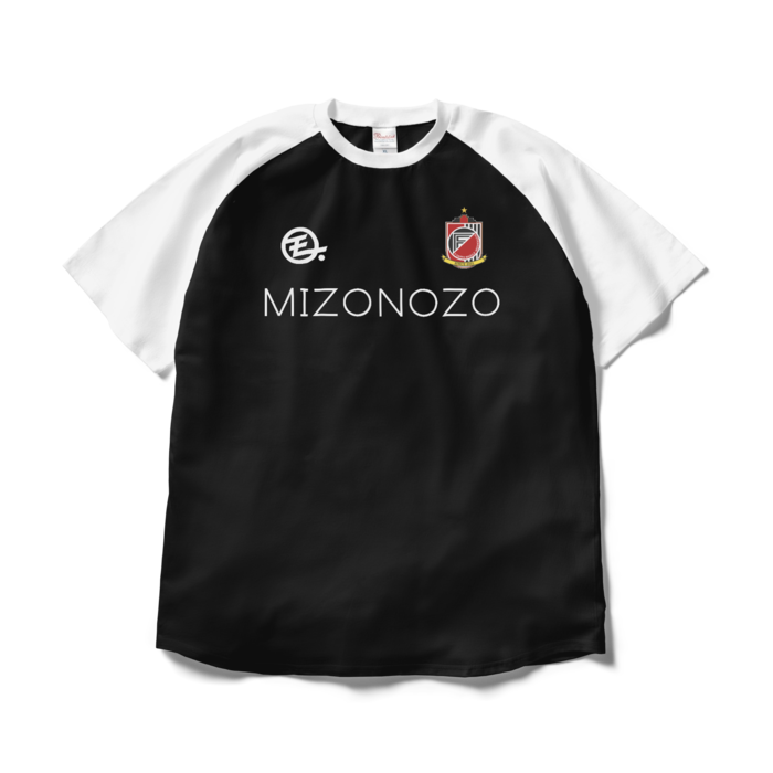 ラグランTシャツ - XL - ブラック×ホワイト