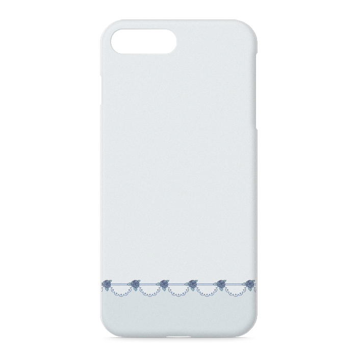 iPhoneケース iPhone 7Plus / 8Plus 正面印刷のみ 青薔薇×水色
