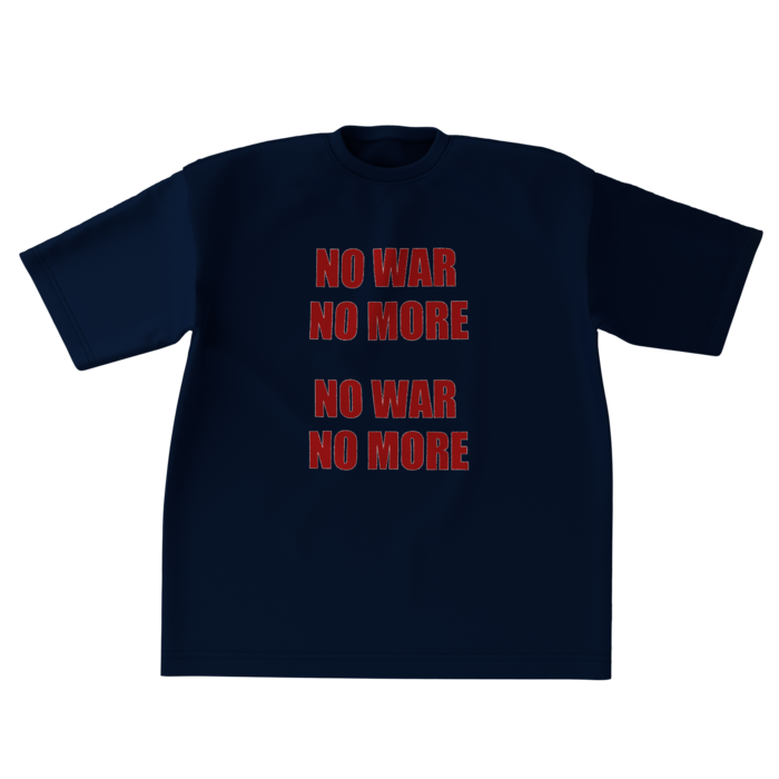 ビッグシルエットTシャツ - XL - 正面 - ネイビー