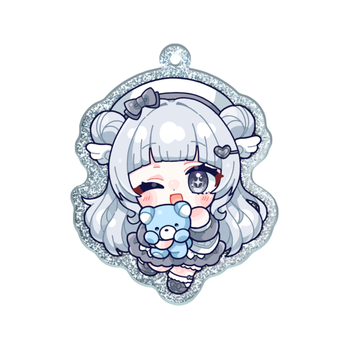 ラメアクリルキーホルダー - 50 × 50mm