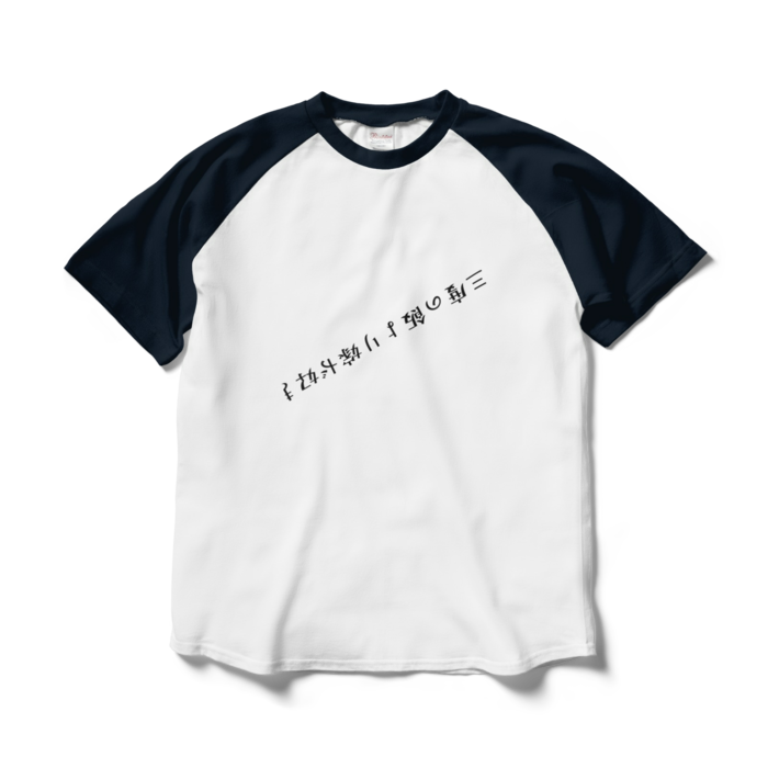 ラグランTシャツ - L - ホワイト×ネイビー