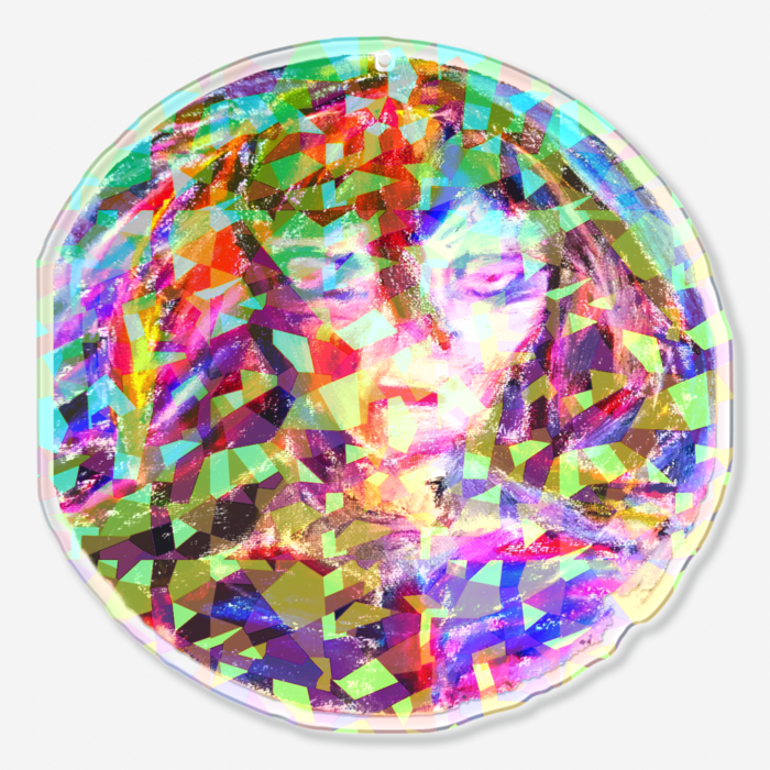 ホログラムアクリルキーホルダー - 100 × 100mm