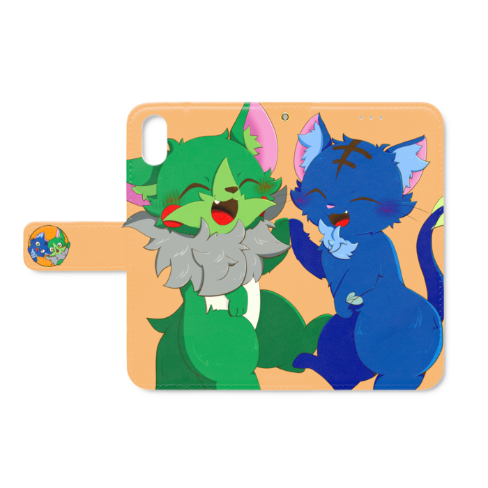 手帳型iPhoneケース - iPhone XS / X - ストラップ穴 あり