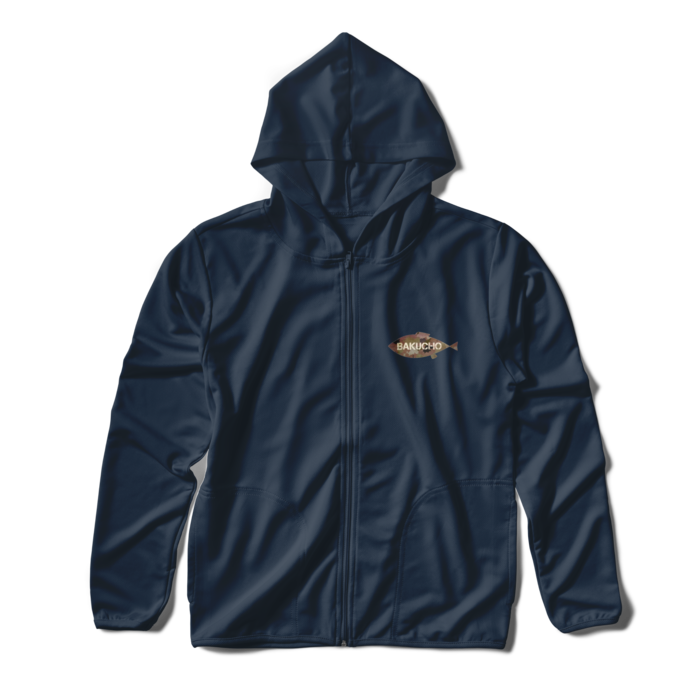 お魚ロゴパーカー  - S - ネイビー