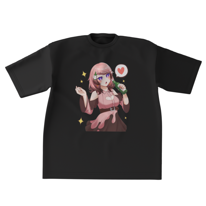 ブラック　酔いどれTシャツ - XL - 