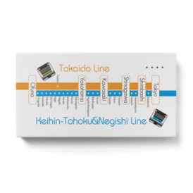 路線図シリーズ 東海道本線 京浜東北線 モバイルバッテリー あきづきまーけっと Booth