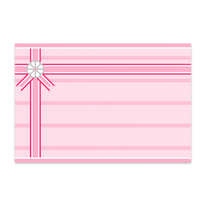 八枚花のラッピング風2のポストカード(ピンク系)