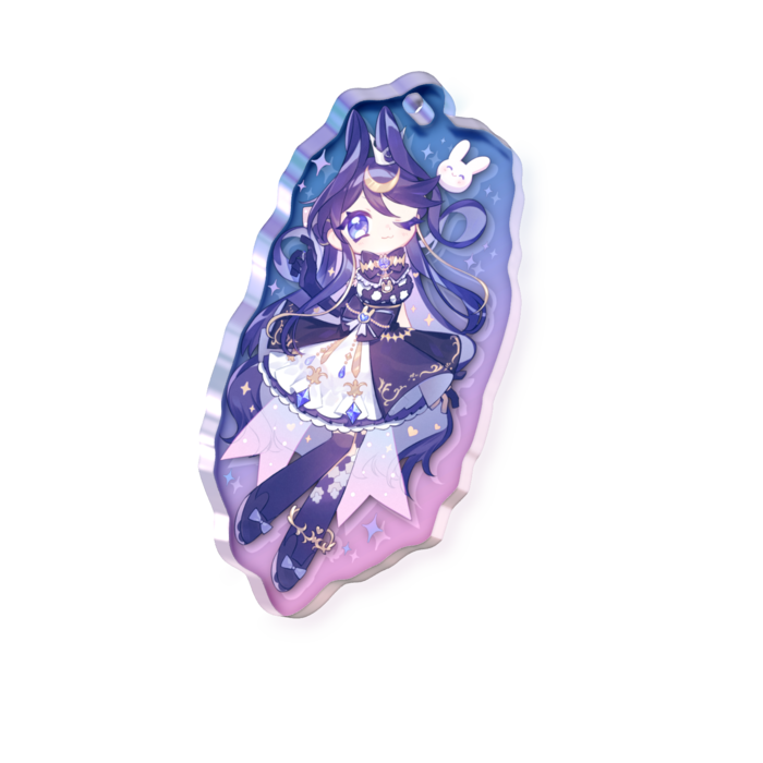 オーロラアクリルキーホルダー - 50 × 50mm