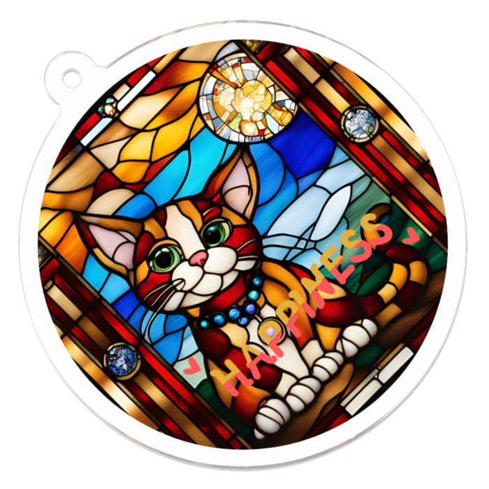 アクリルキーホルダー(コーティング) - 50 x 50 (mm)