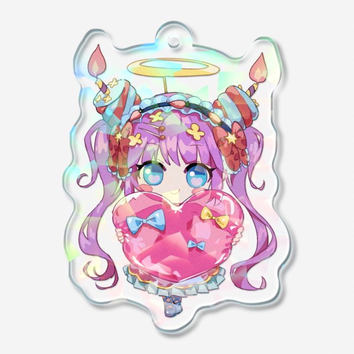 ホログラムアクリルキーホルダー - 50 × 50mm