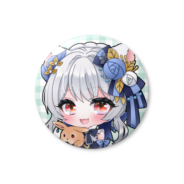 猫耳のりあ（赤目）缶バッジ - 44mm