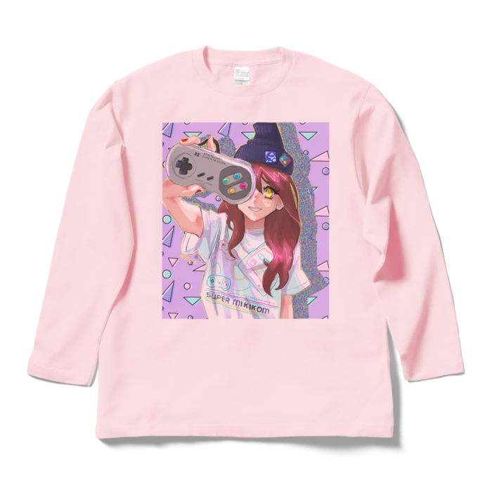 ロングスリーブTシャツ - L - ライトピンク
