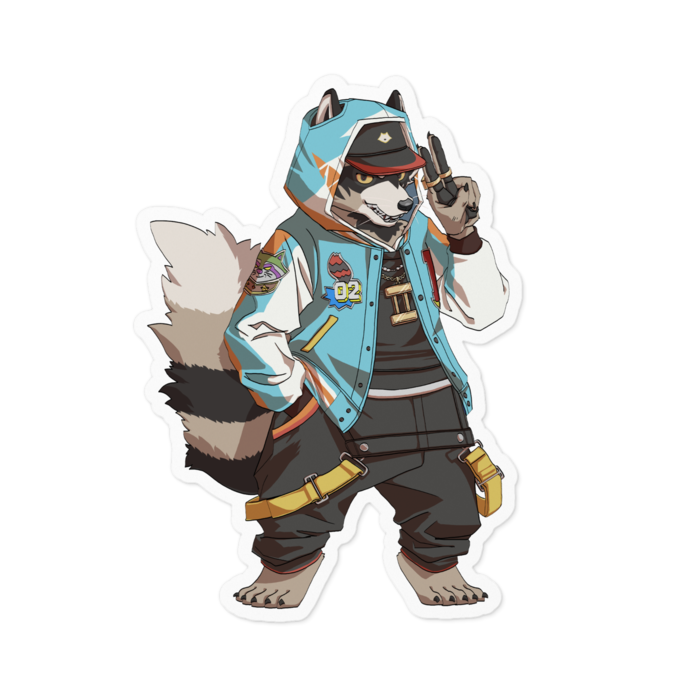 ステッカー - ホワイトの縁