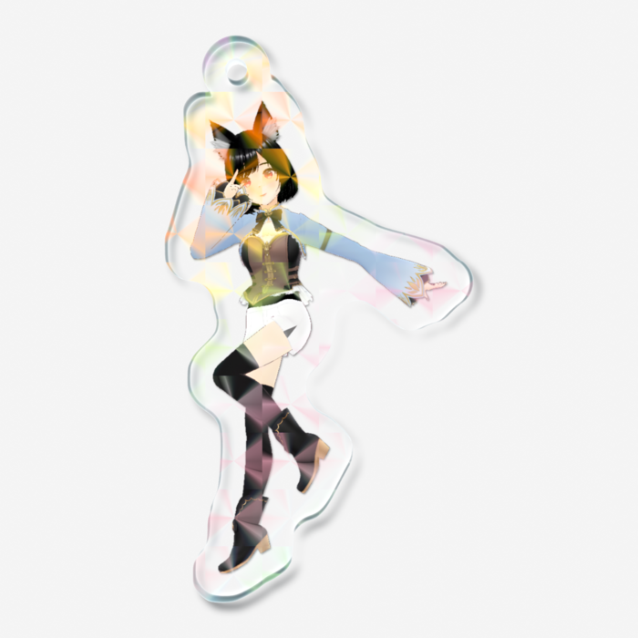 ホログラムアクリルキーホルダー - 50 × 50mm