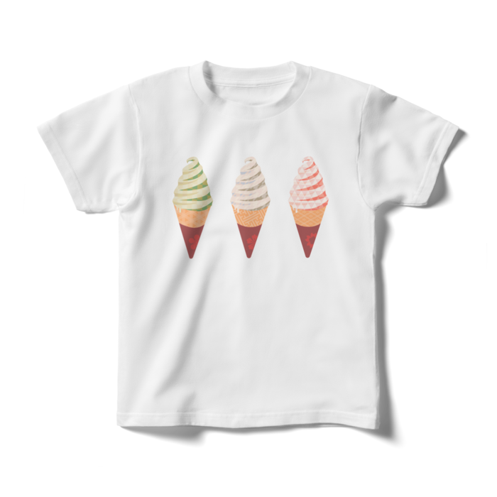 和柄ソフトキッズTシャツ - 140cm - 正面